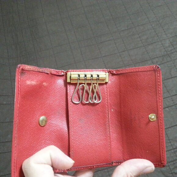 Vintage LV Louis Vuitton Epi Leather Key Holder Case Red Unisex Men's Women - Picture 3 of 16